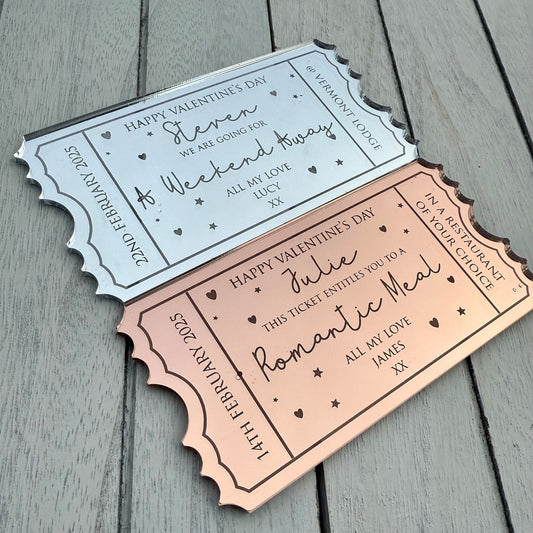 Personalised Valentine's Day Keepsake Ticket