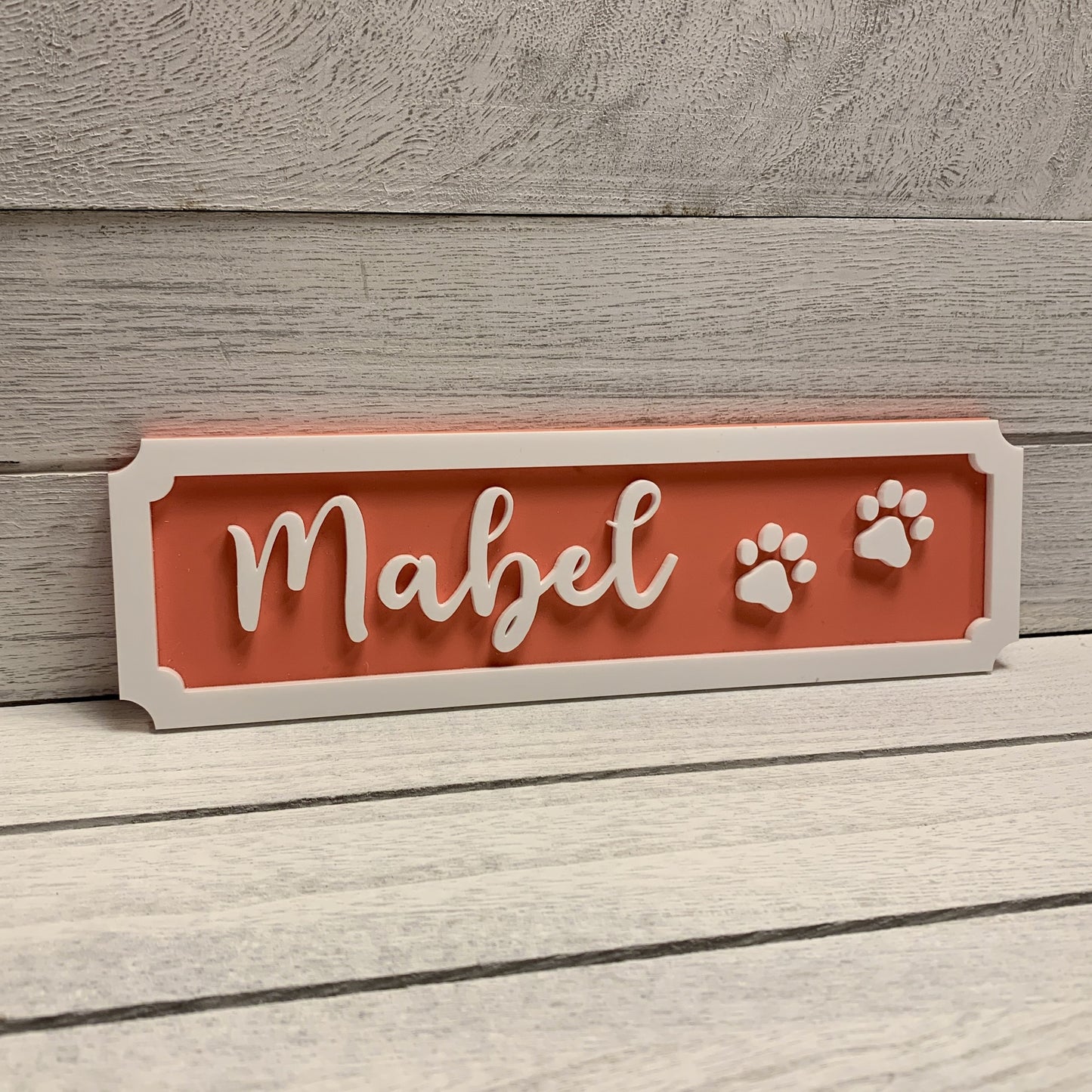 Personalised 3D Children's Bedroom Door Sign - Paw Print