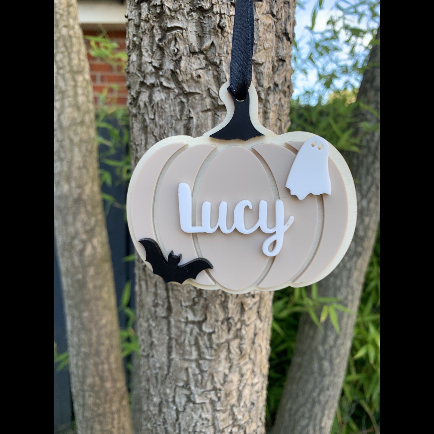 Personalised Halloween Pumpkin Basket Tag