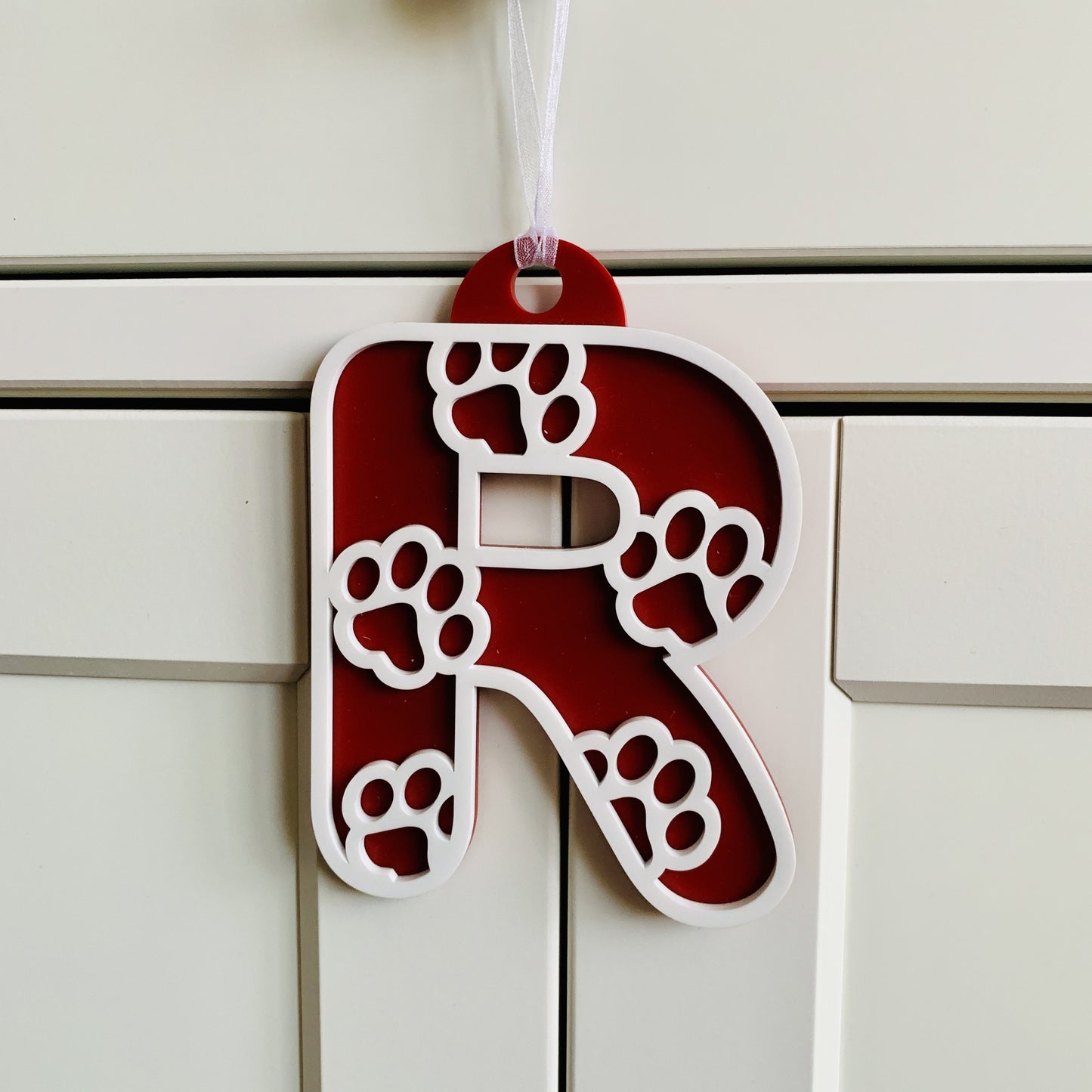 Paw Print Christmas Stocking Tag