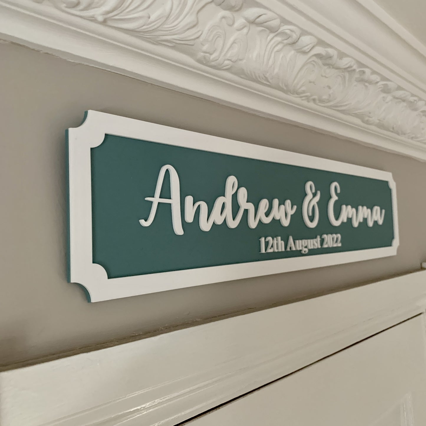 Personalised 3D Railway / Street Sign - Couples First Names & Memorable Date