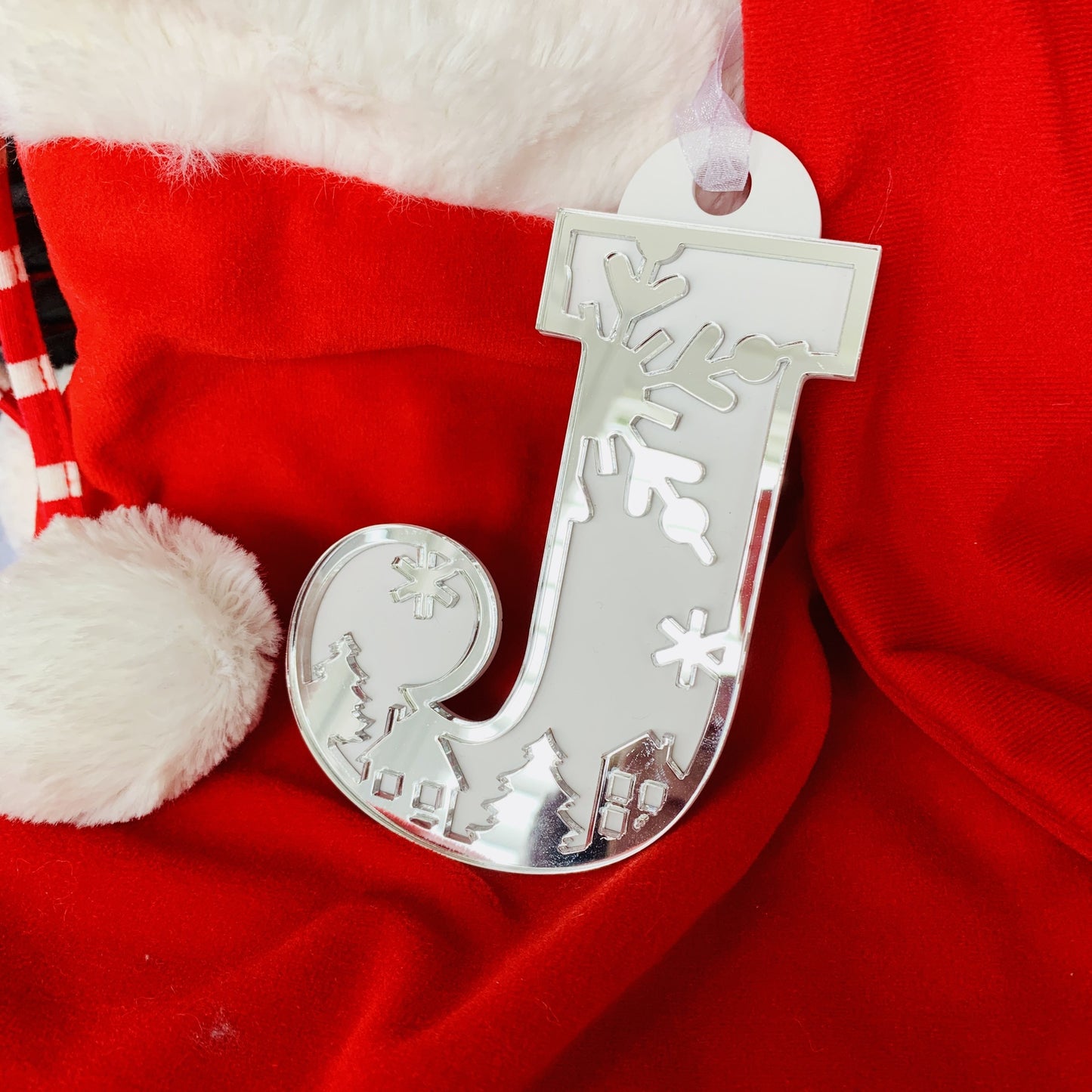 Snowflake Christmas Stocking Tag