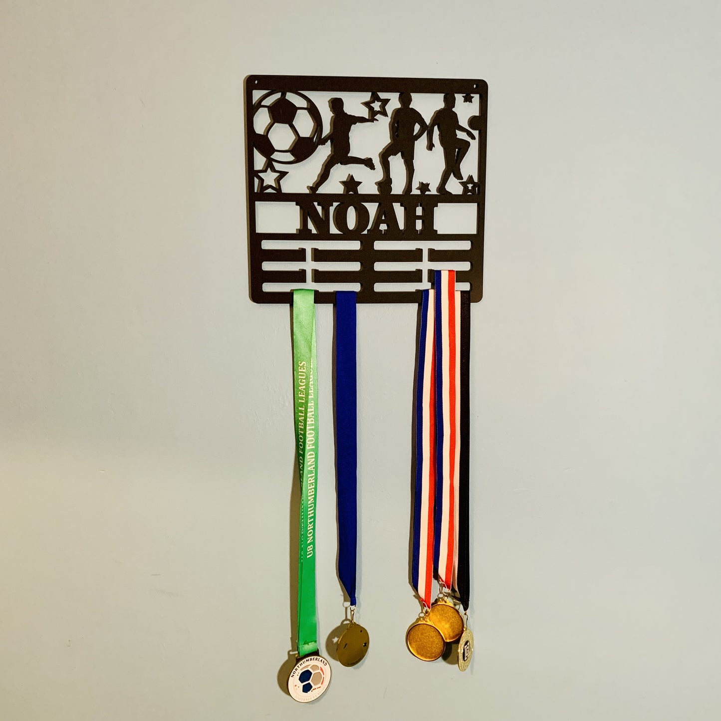 Personalised Football Medal Hanger