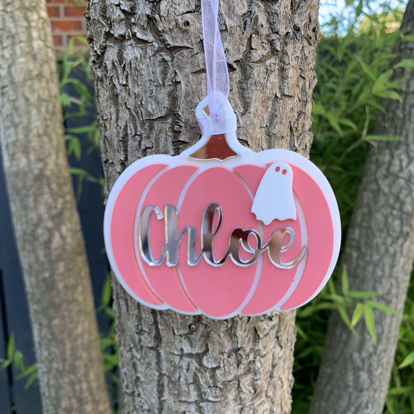 Personalised Halloween Pumpkin Basket Tag