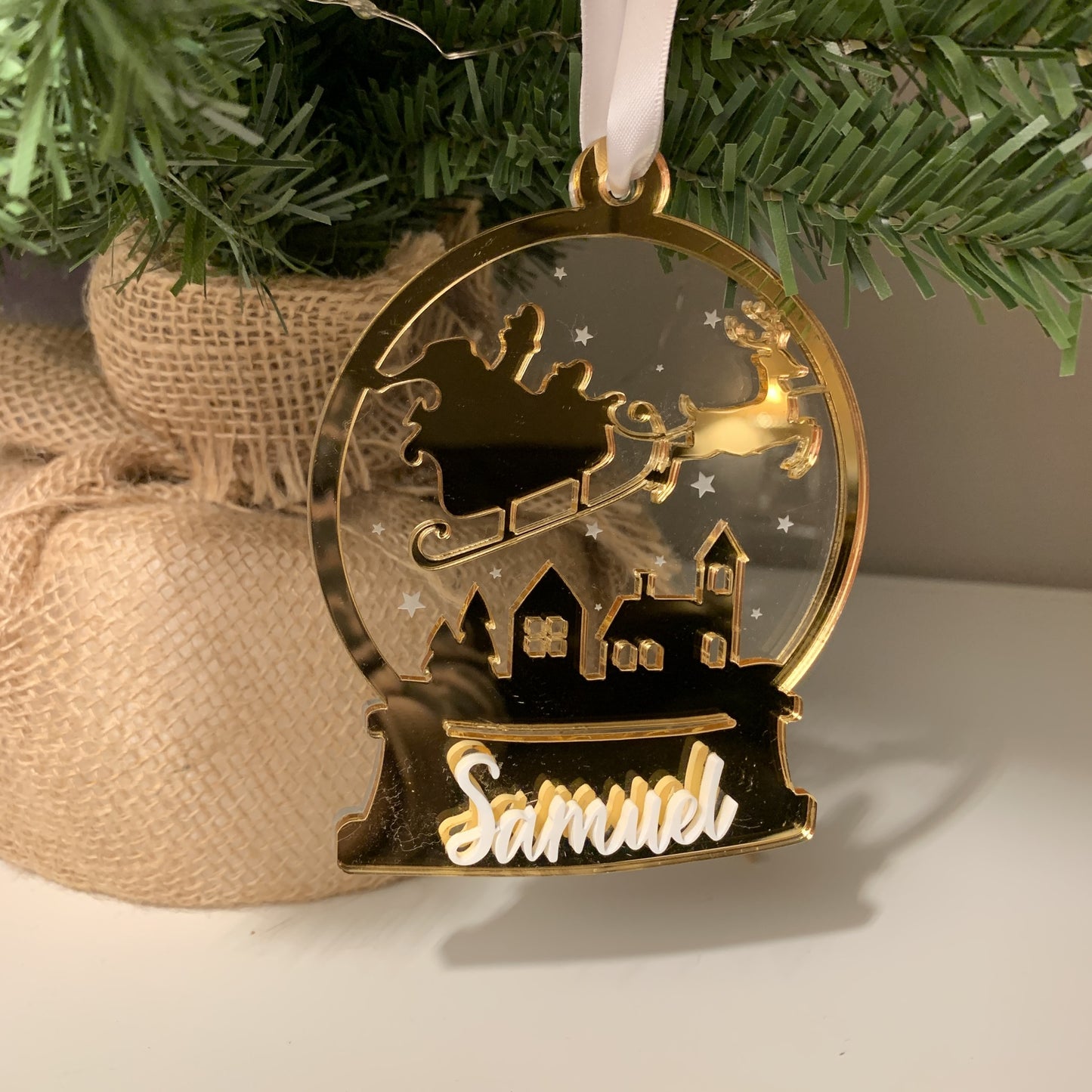 Personalised Christmas Eve Snow Globe