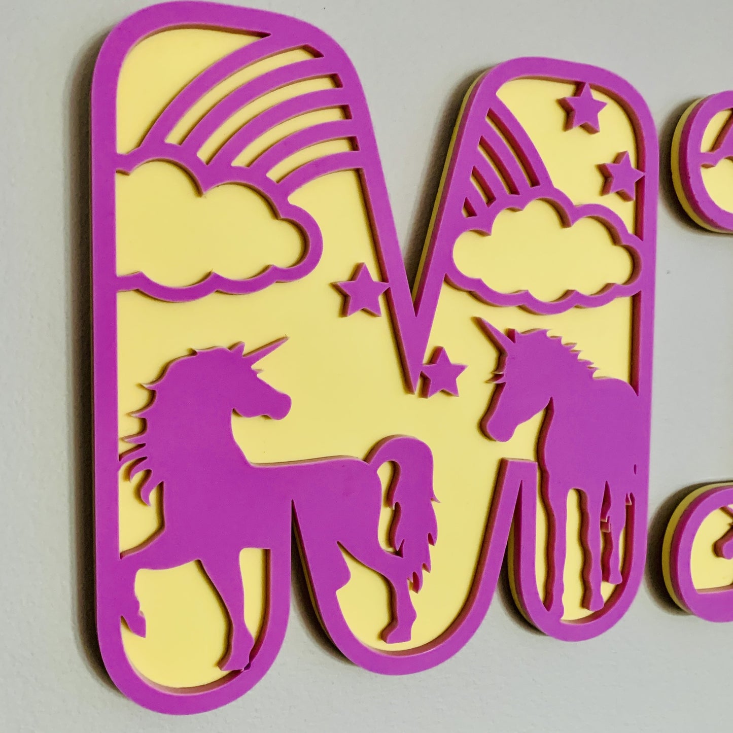 Unicorn Themed Wall Letters