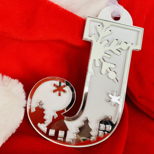 Snowflake Christmas Stocking Tag