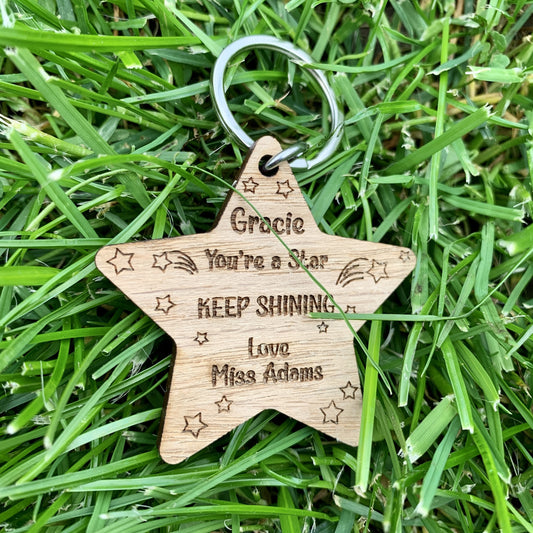 Personalised You're a Star Keyring