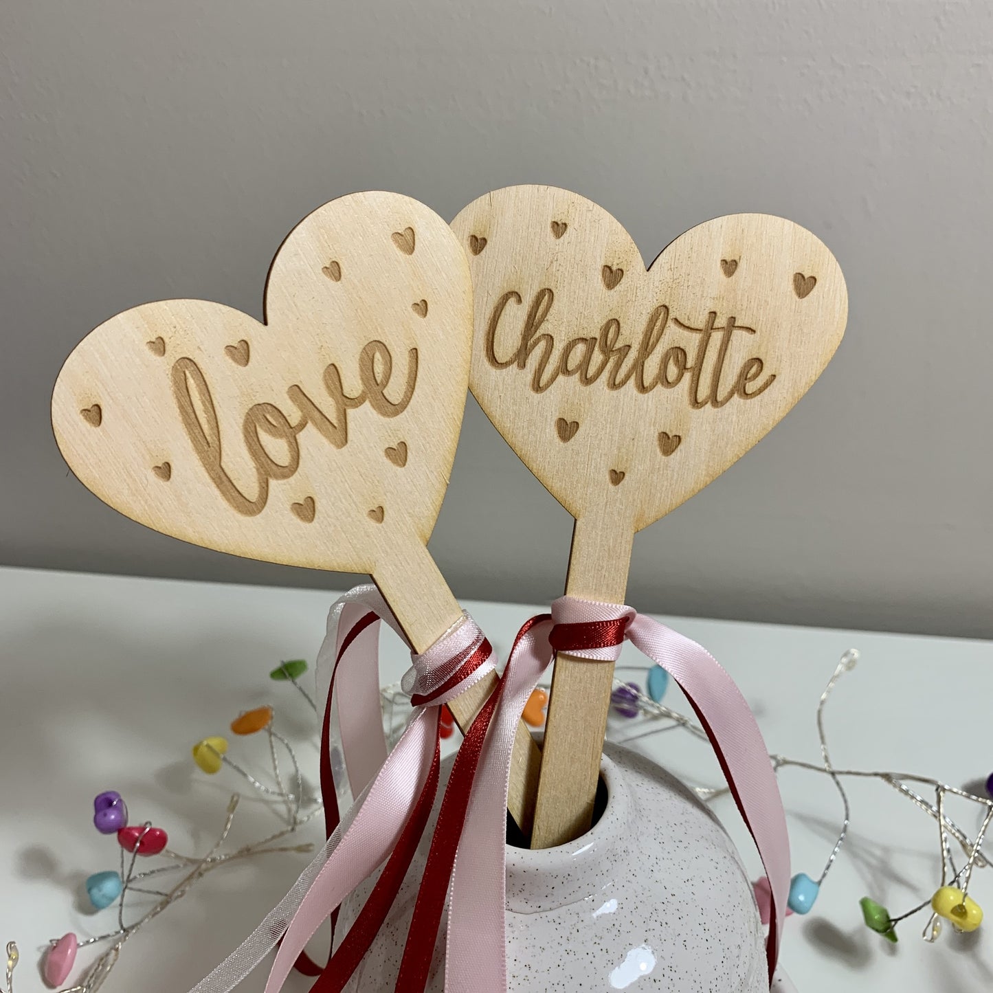 Personalised Love Heart Wand