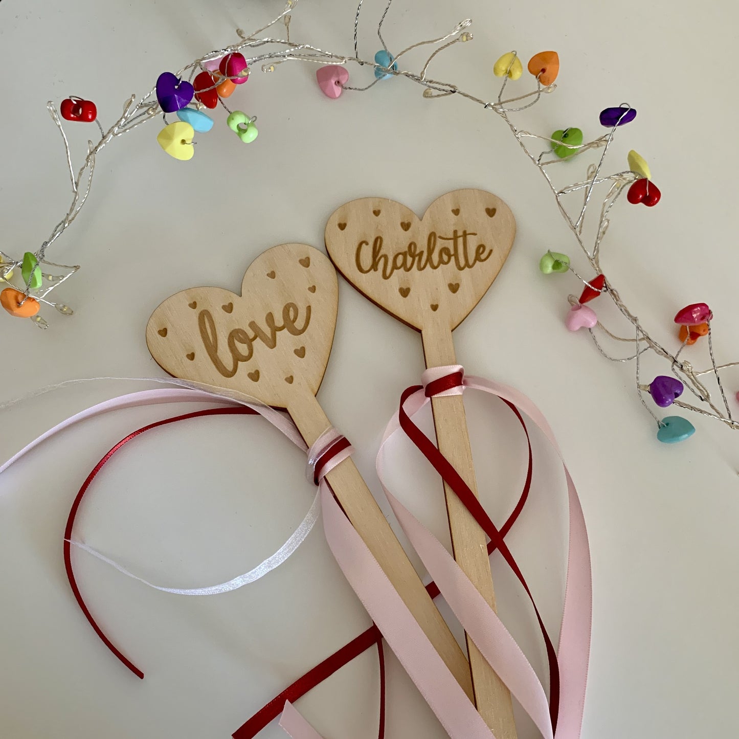 Personalised Love Heart Wand