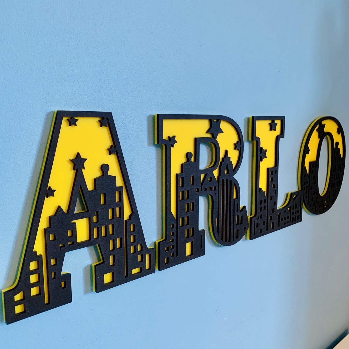 City Scape Themed Wall Letters