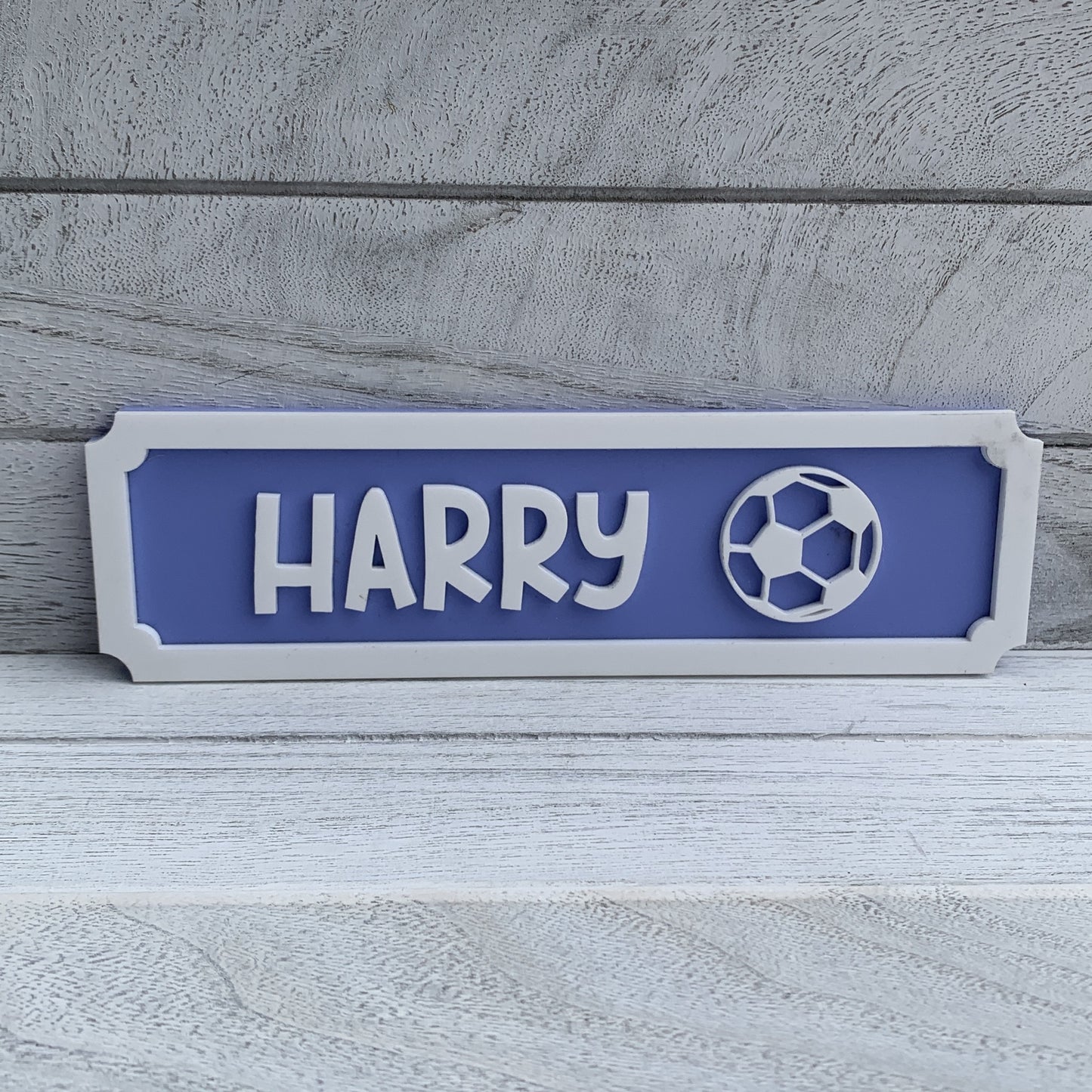 Personalised 3D Children's Bedroom Door Sign - Football