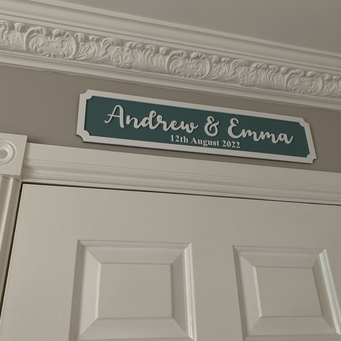 Personalised 3D Railway / Street Sign - Couples First Names & Memorable Date