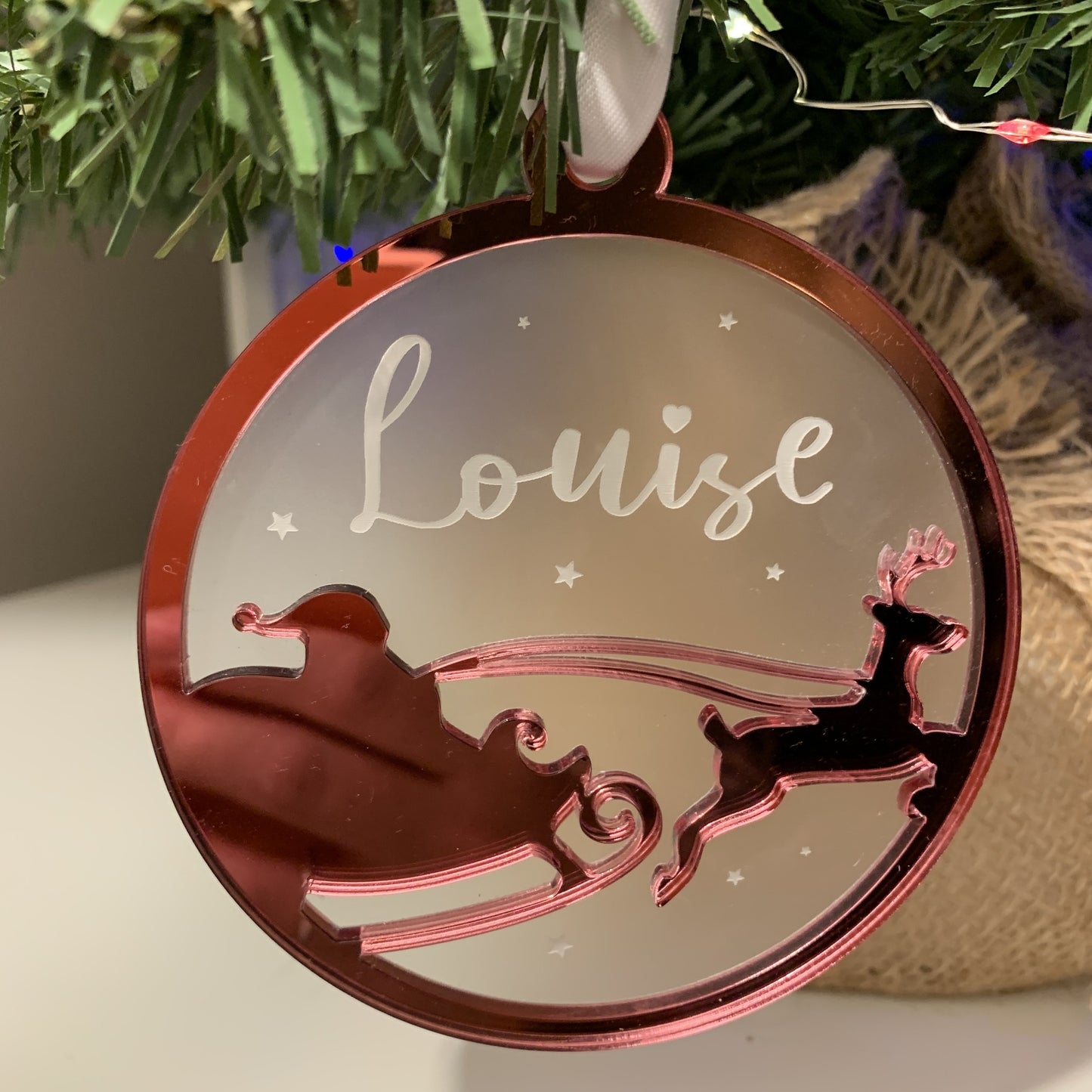 Personalised Santa is on his Way Luxe Decoration