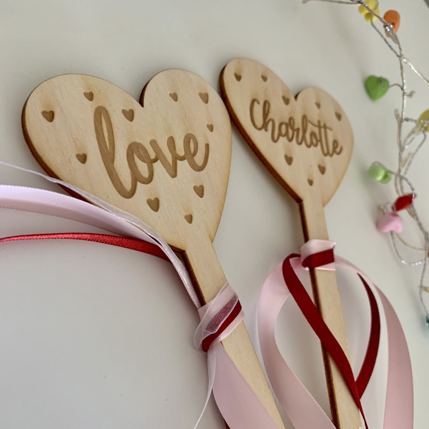 Personalised Love Heart Wand