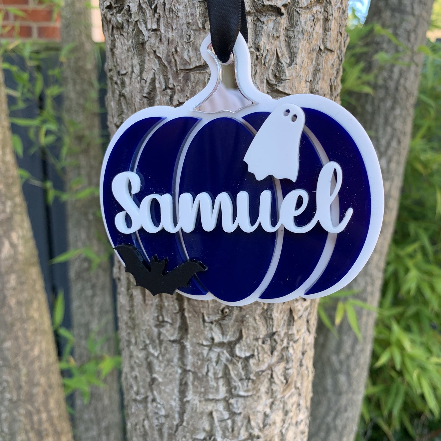 Personalised Halloween Pumpkin Basket Tag