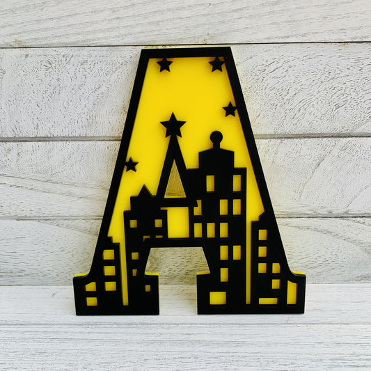 City Scape Themed Wall Letters