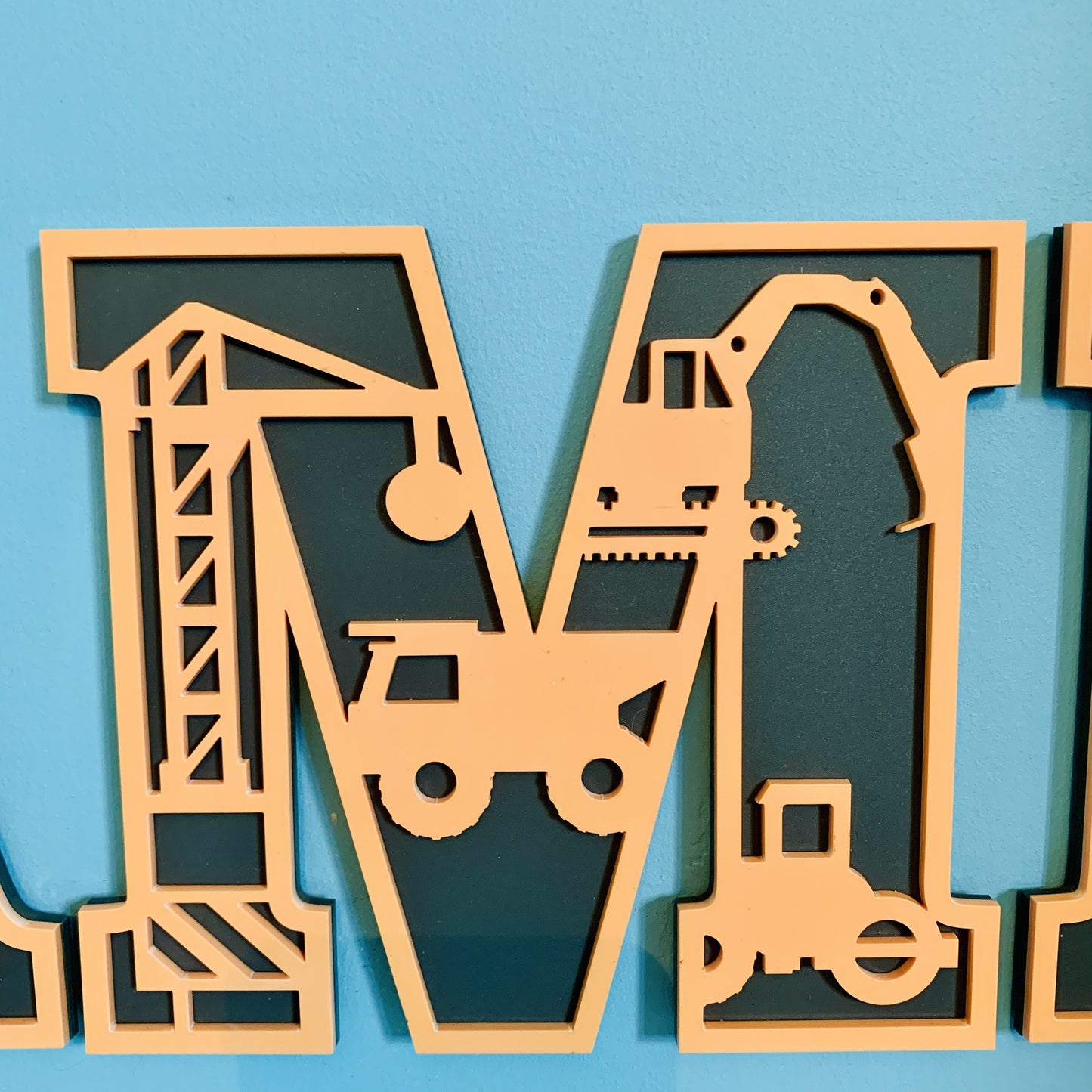 Construction Themed Wall Letters