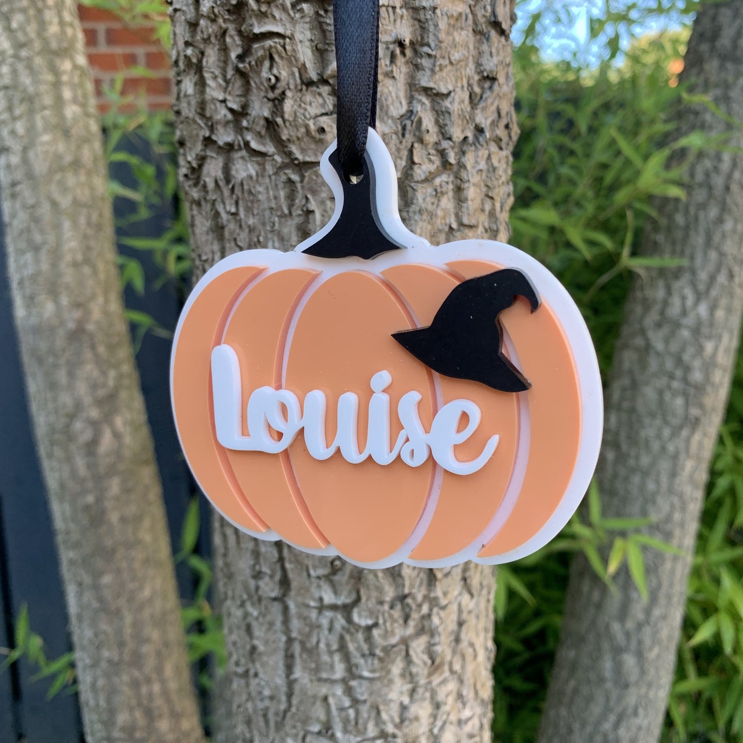 Personalised Halloween Pumpkin Basket Tag