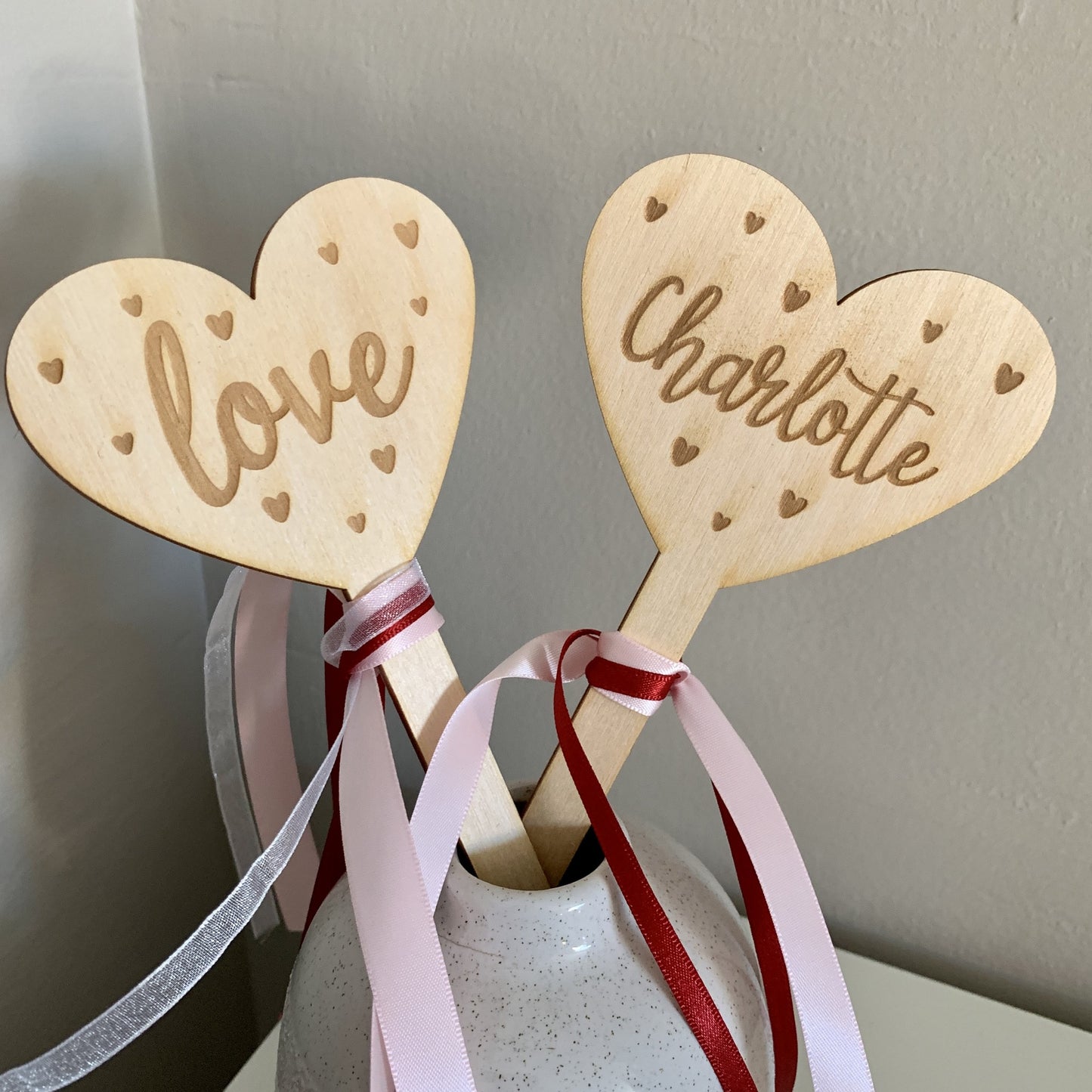 Personalised Love Heart Wand