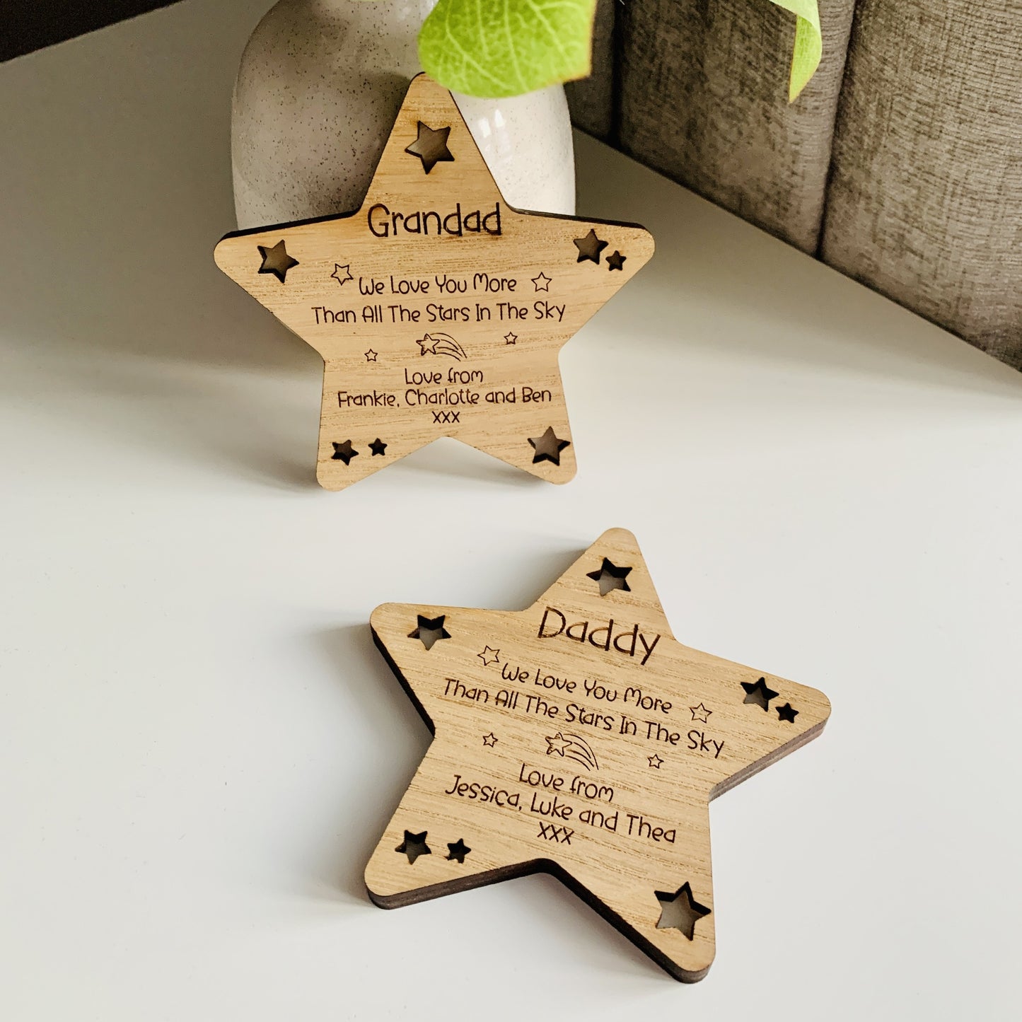 Personalised 'More Than All The Stars In The Sky' Mini Plaque
