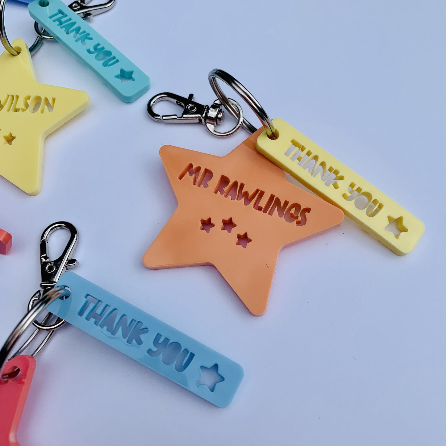 Personalised Teacher Thank You Star Bag Tag