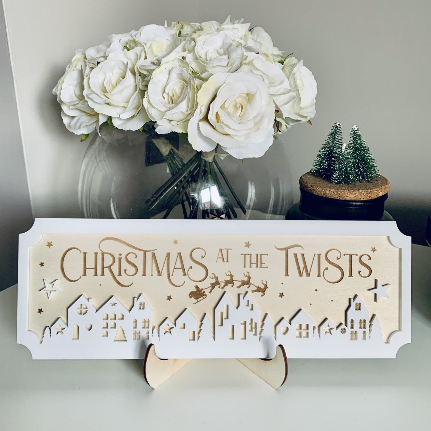 Personalised Scandi House Christmas at the Surname Sign