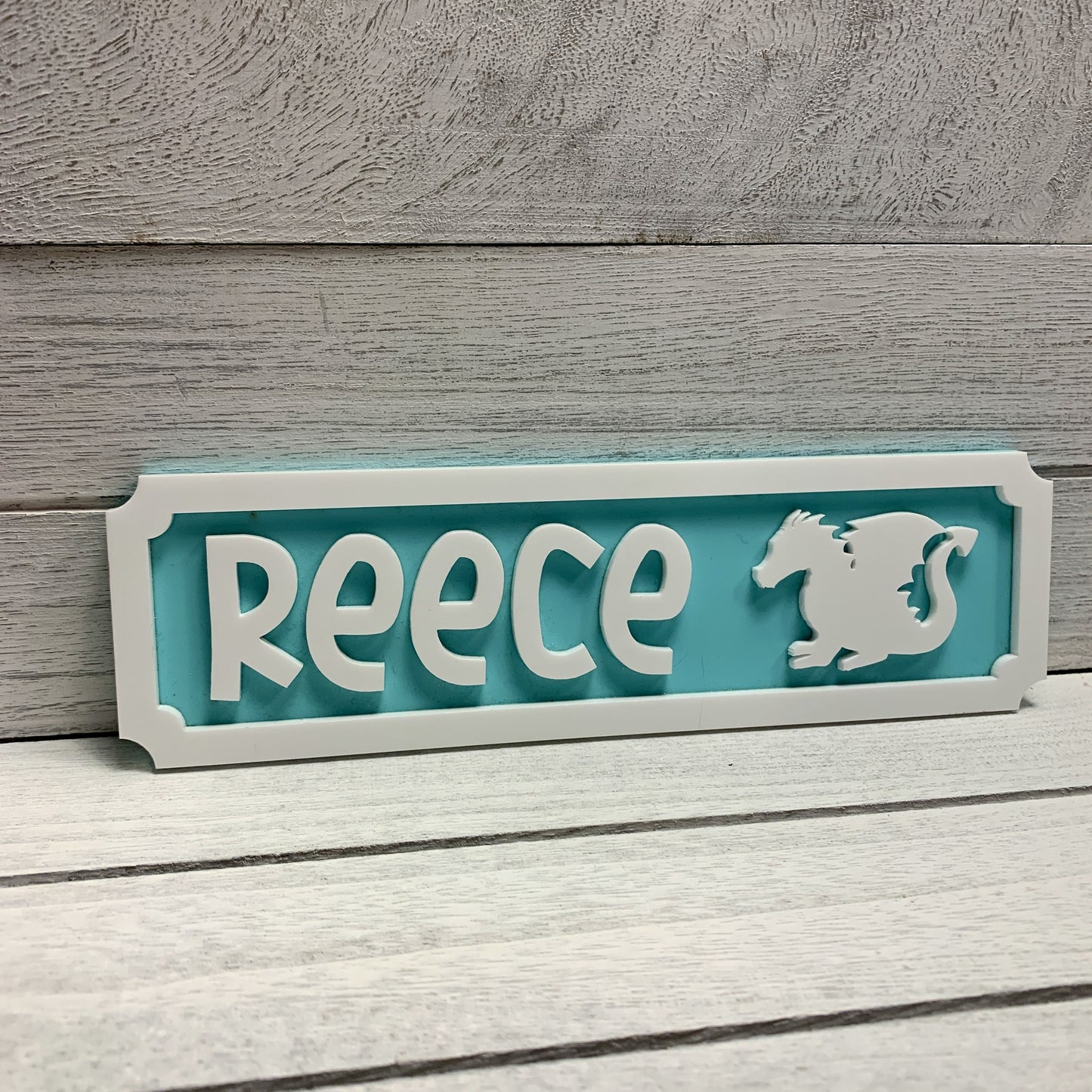 Personalised 3D Children's Bedroom Door Sign - Dragon