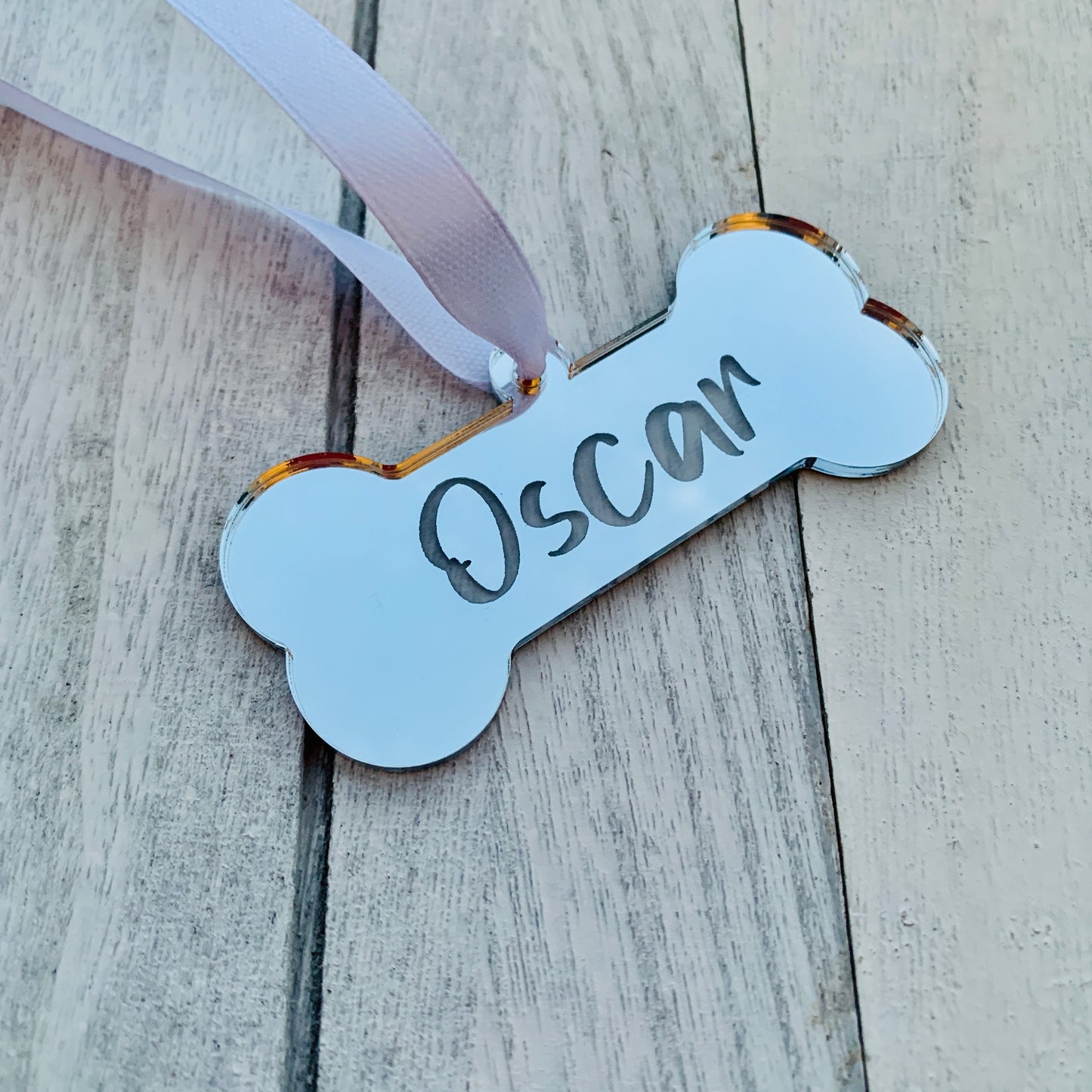 Personalised Mirror Acrylic Dog Bone