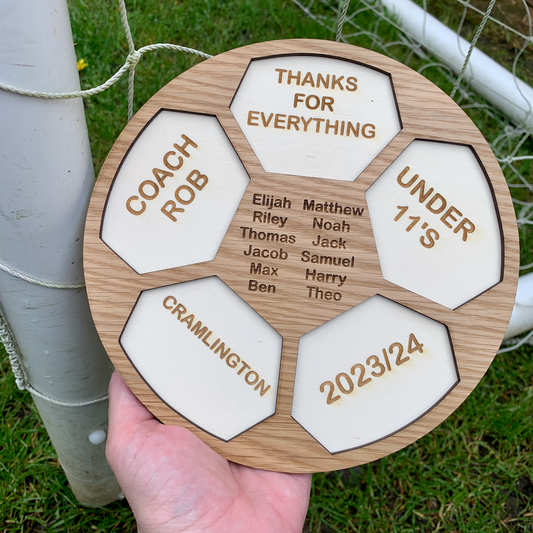 Personalised Football Coach Plaque