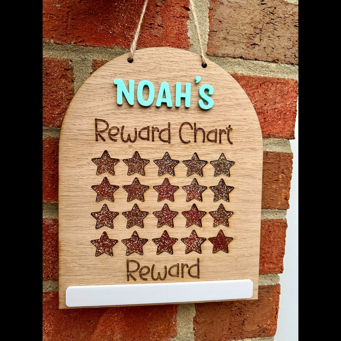 Personalised Reward Chart with glitter stars