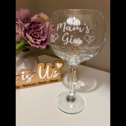 Personalised Gin Glass