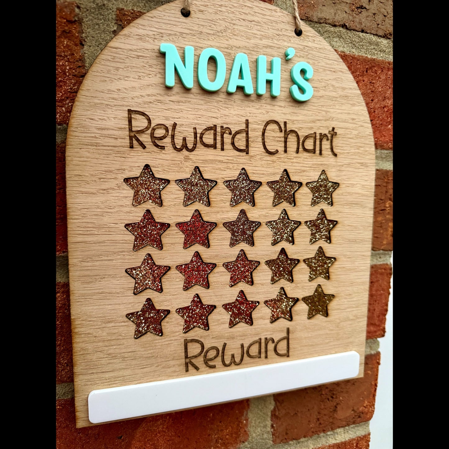 Personalised Reward Chart with glitter stars