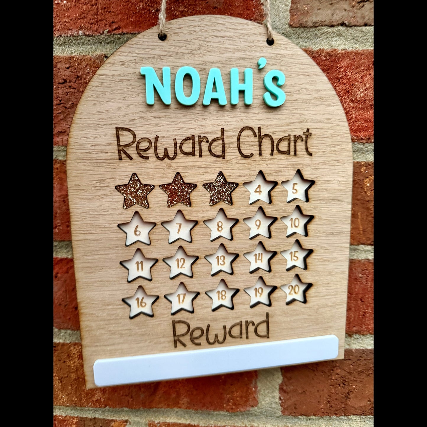 Personalised Reward Chart with glitter stars