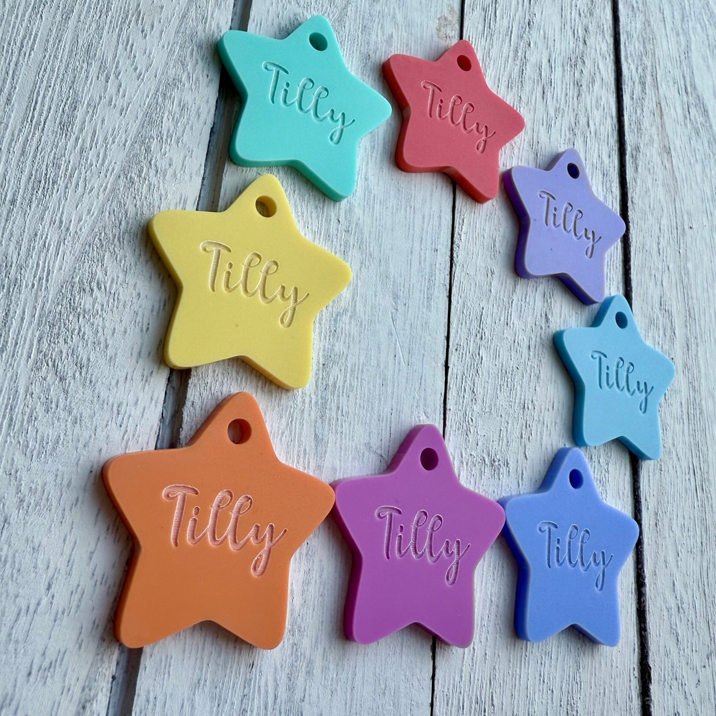 Personalised Pet ID Tag in Pastel Shades