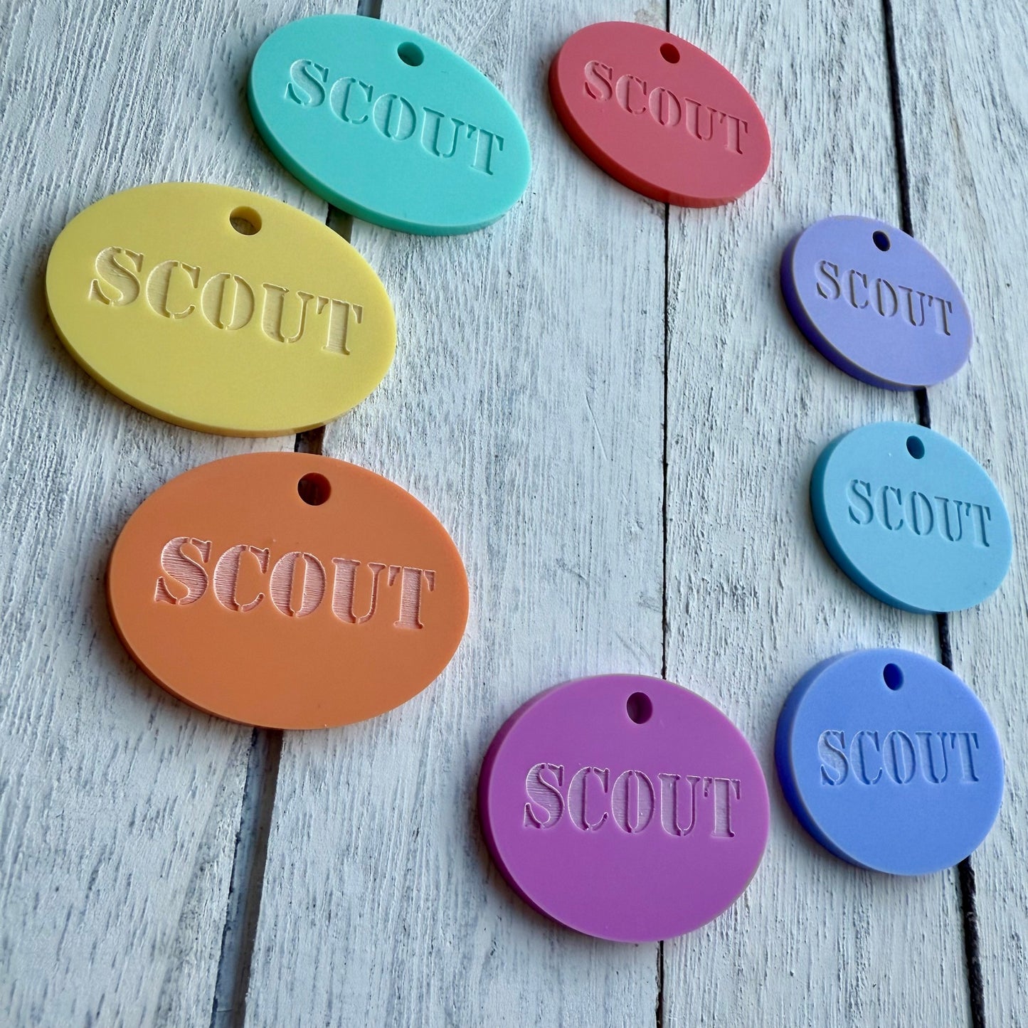 Personalised Pet ID Tag in Pastel Shades