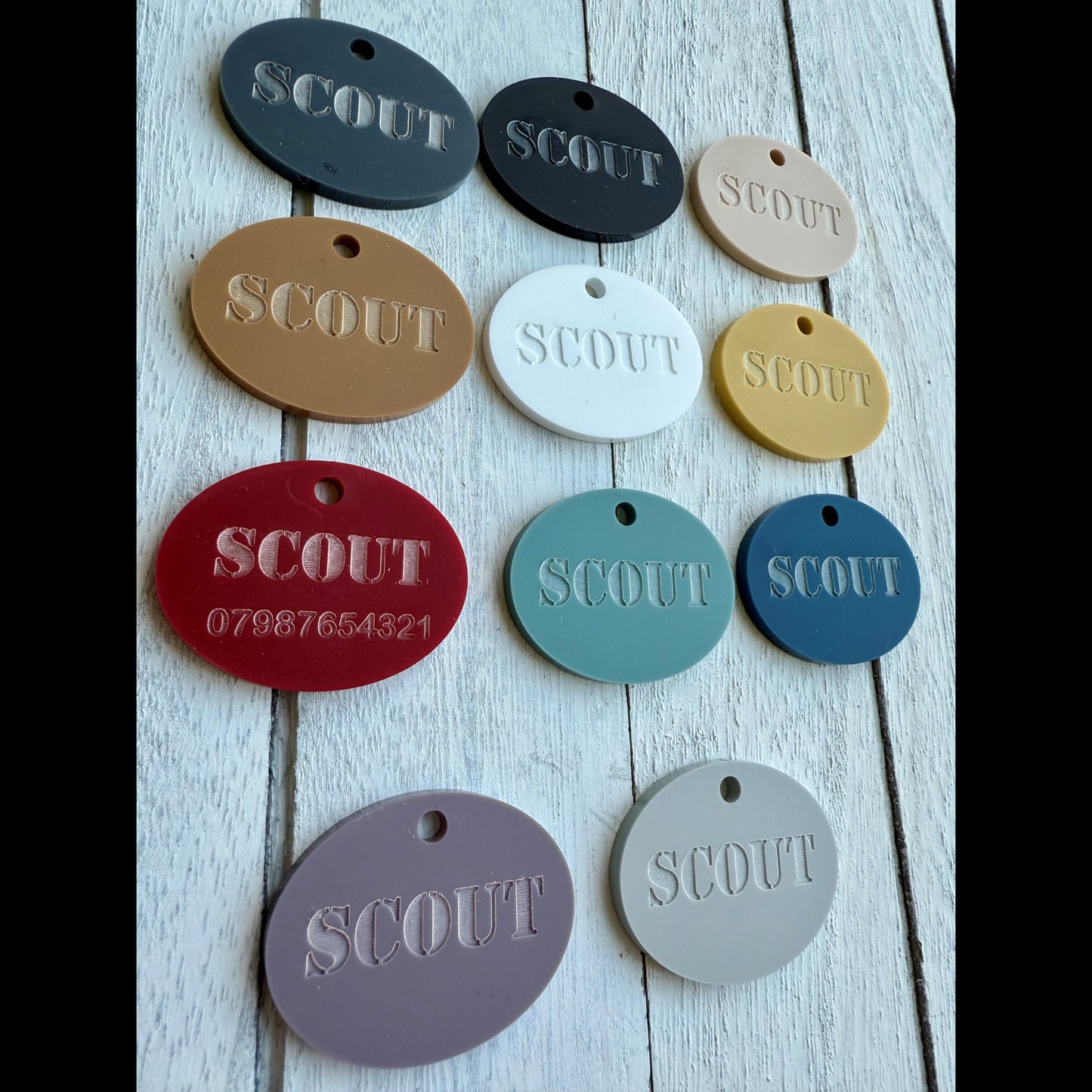 Personalised Pet ID Tag Matt