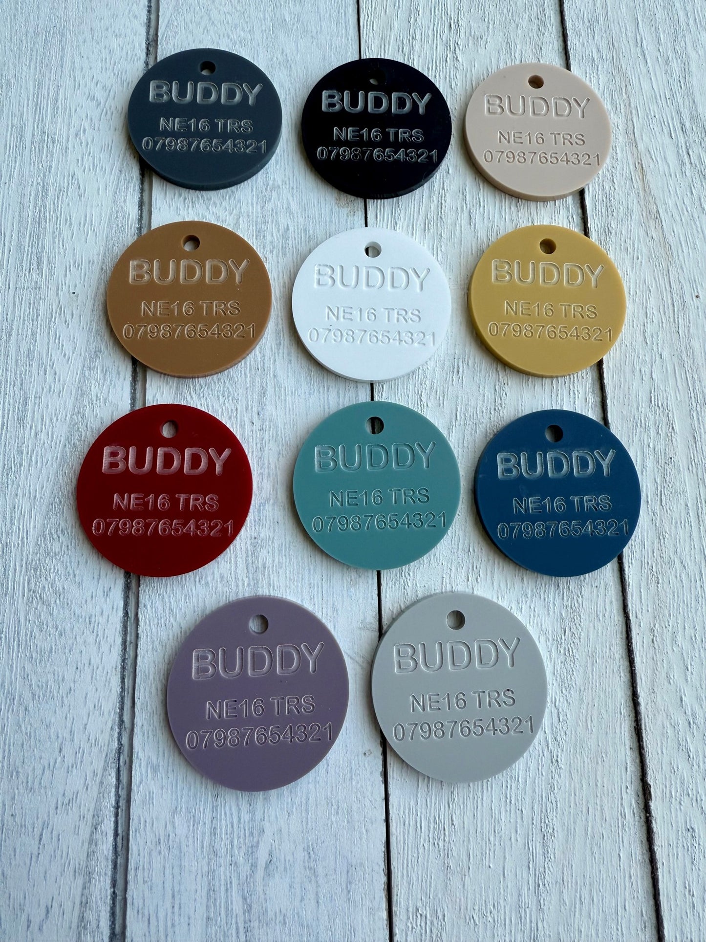 Personalised Pet ID Tag Matt