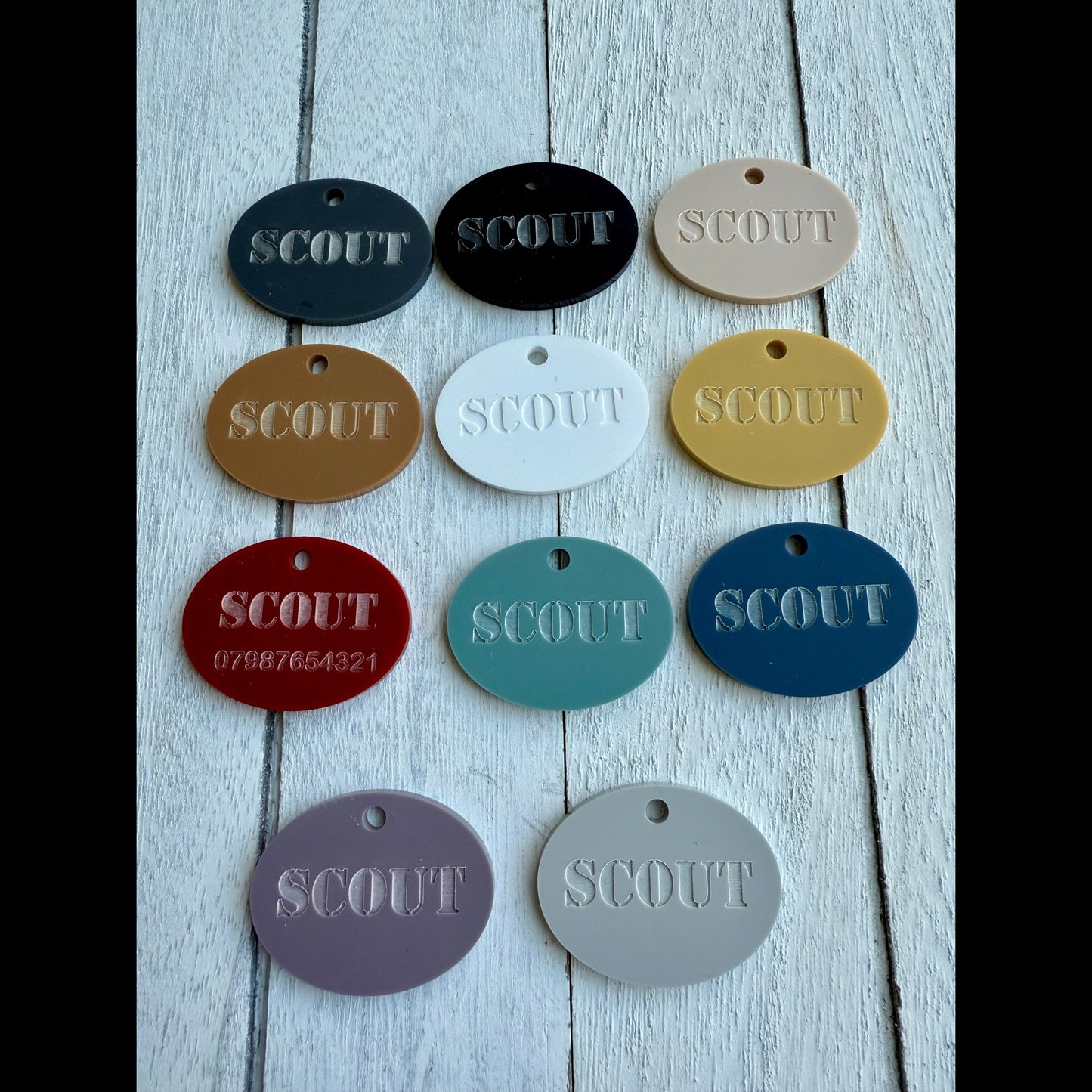 Personalised Pet ID Tag Matt