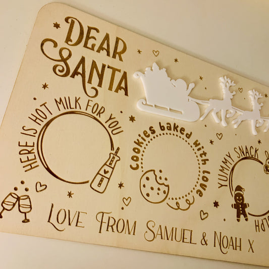 Personalised Christmas Eve Santa Snack Board