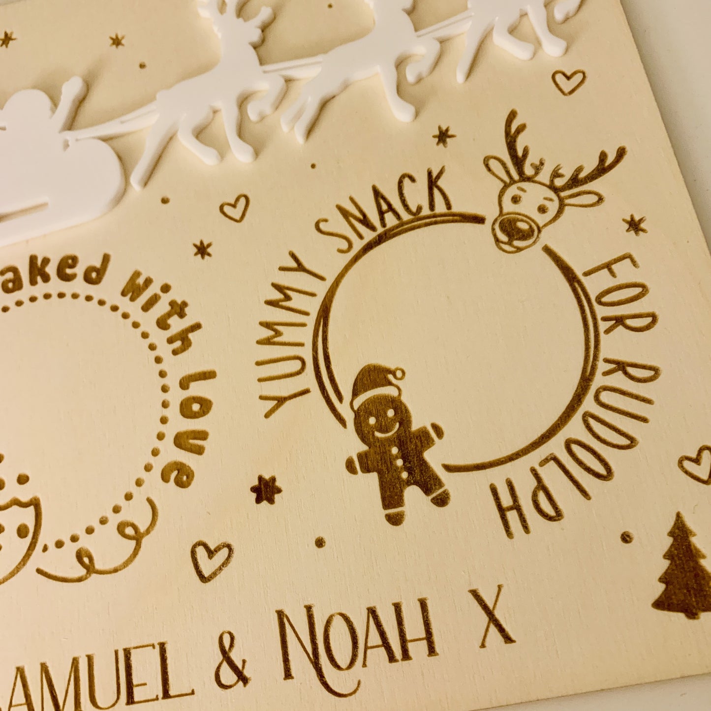 Personalised Christmas Eve Santa Snack Board