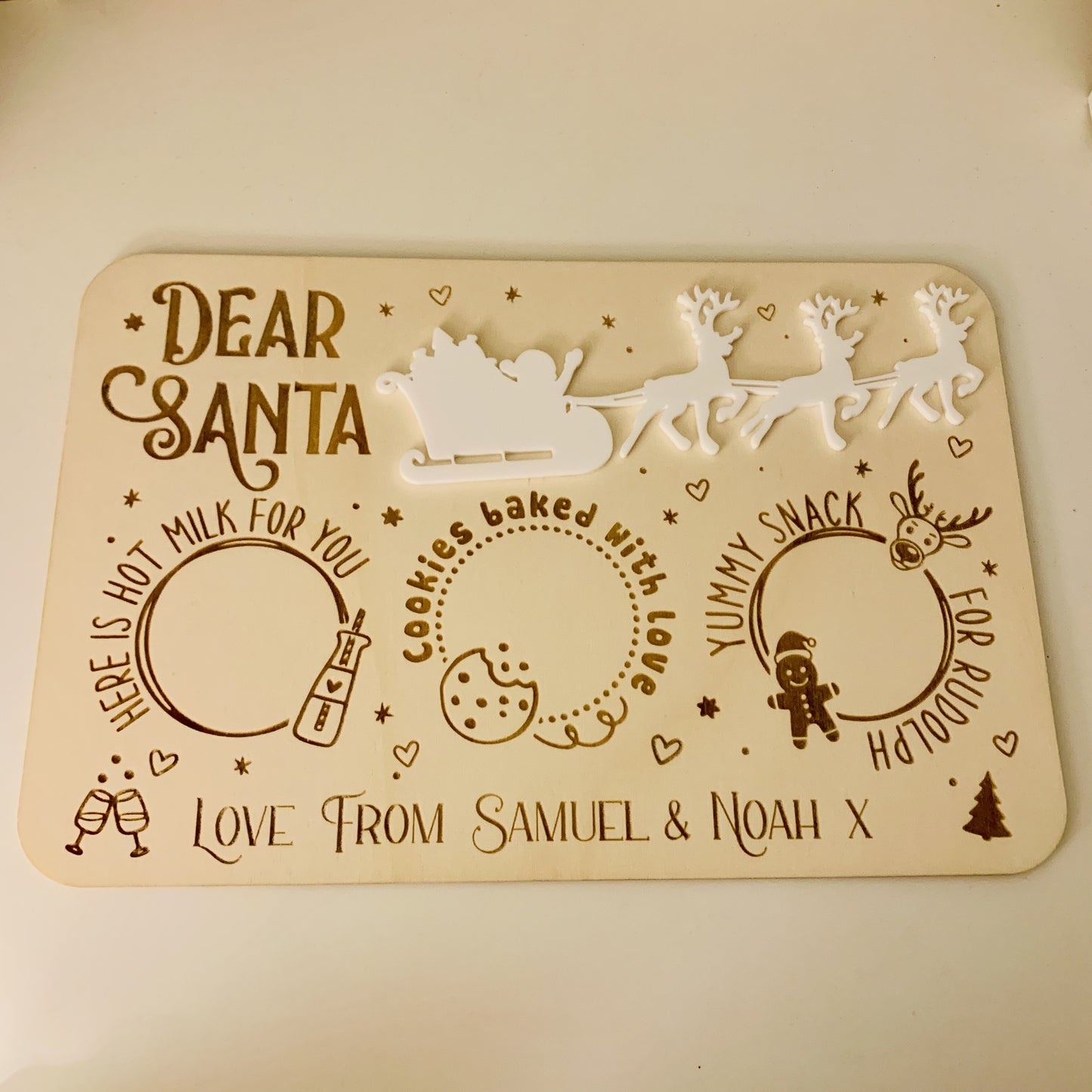 Personalised Christmas Eve Santa Snack Board