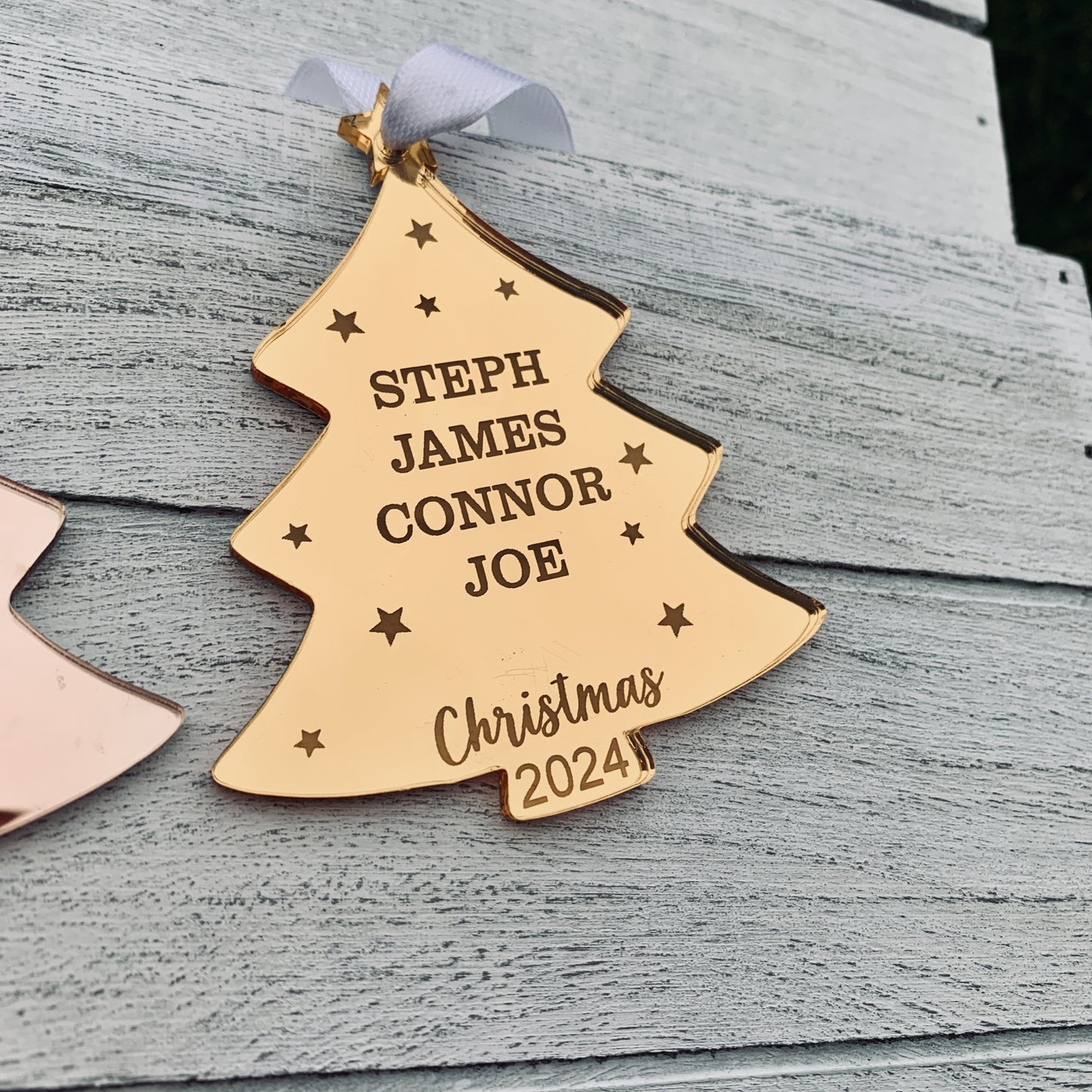 Personalised Christmas Tree Bauble Family Names