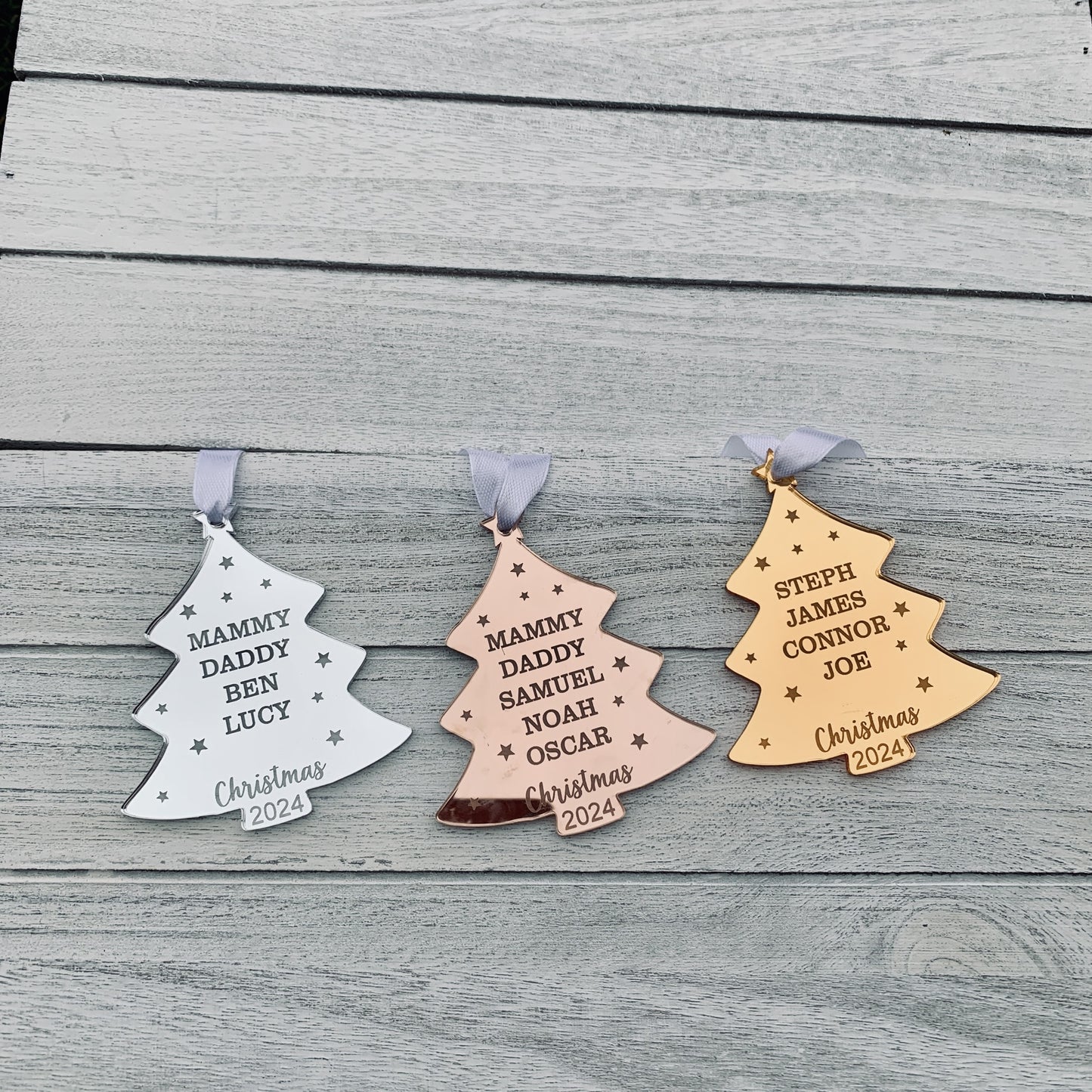 Personalised Christmas Tree Bauble Family Names