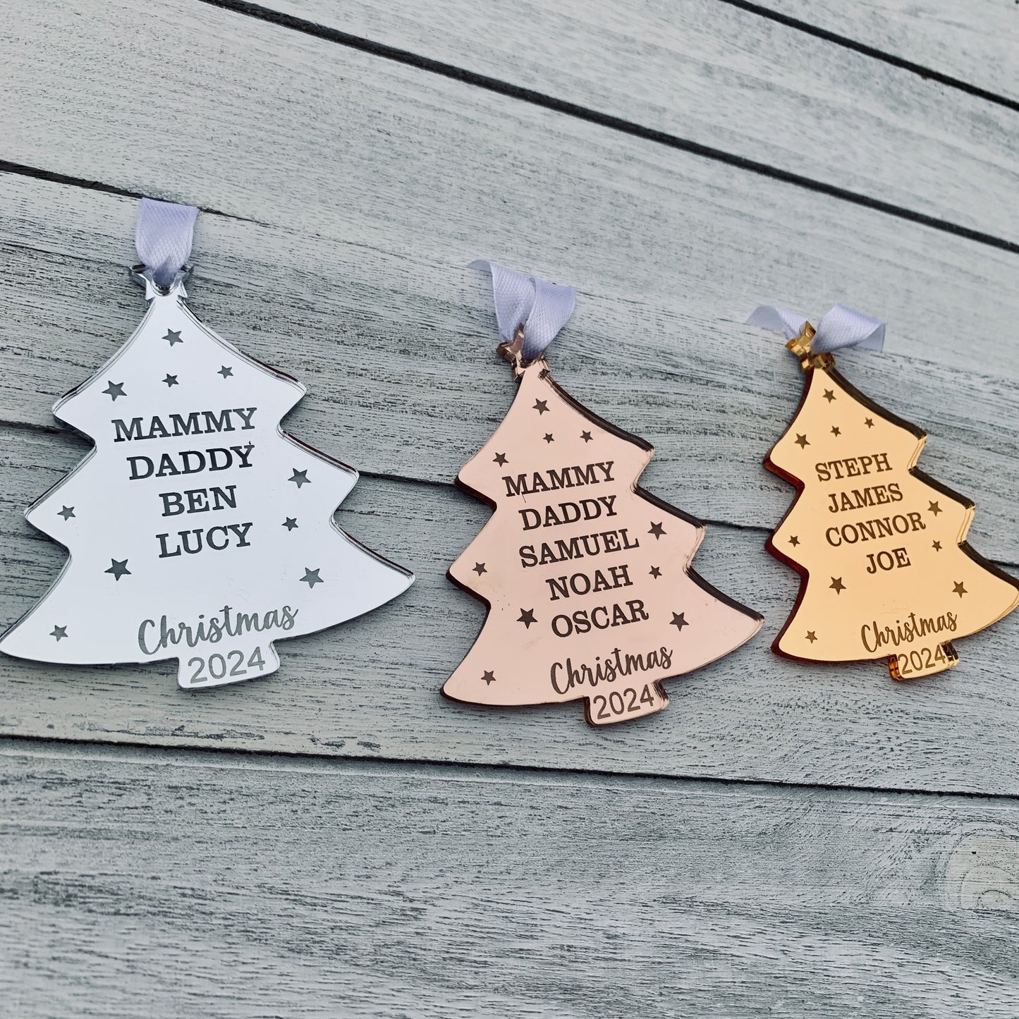 Personalised Christmas Tree Bauble Family Names