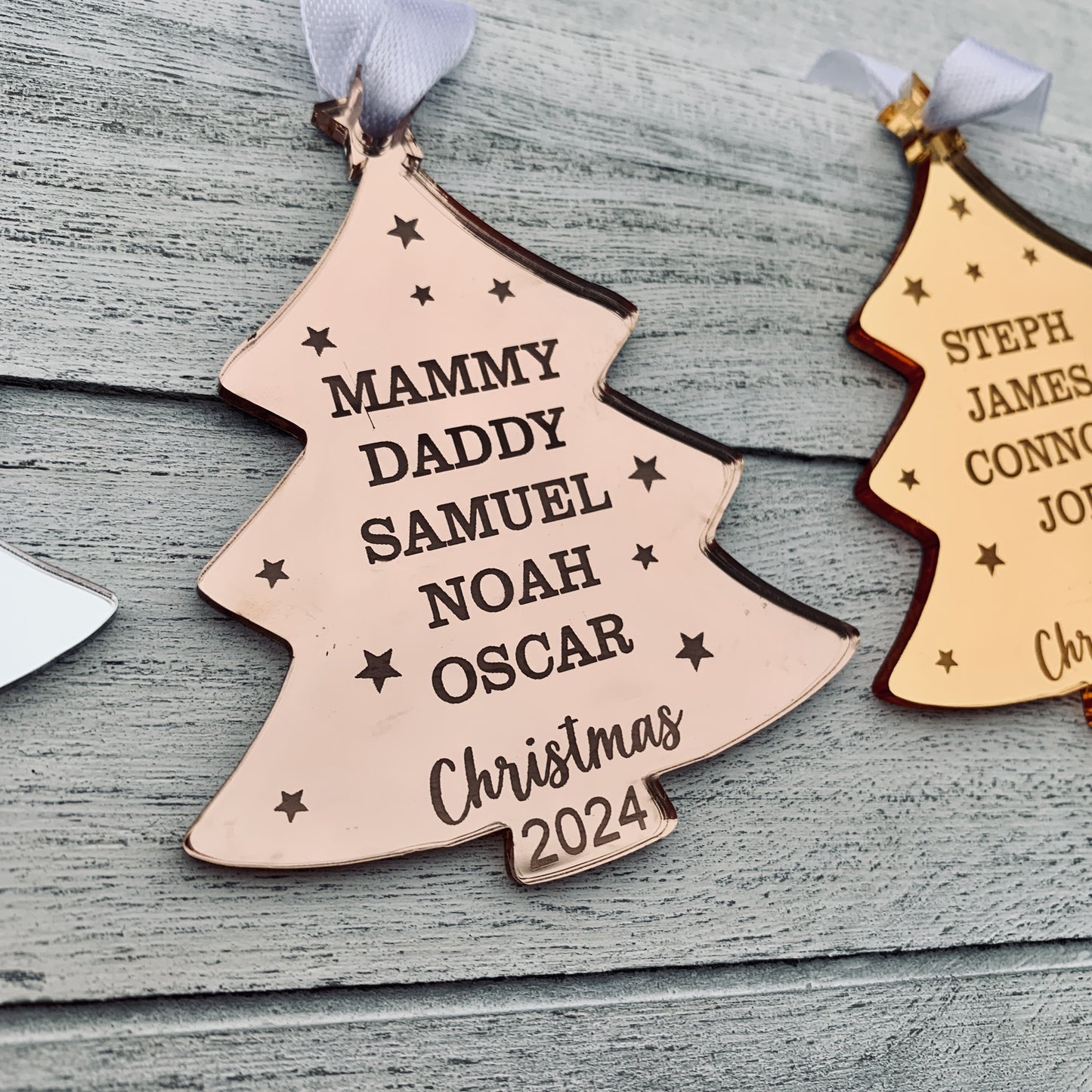 Personalised Christmas Tree Bauble Family Names