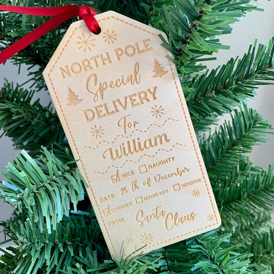 Personalised Christmas Tree Delivery Gift Tag