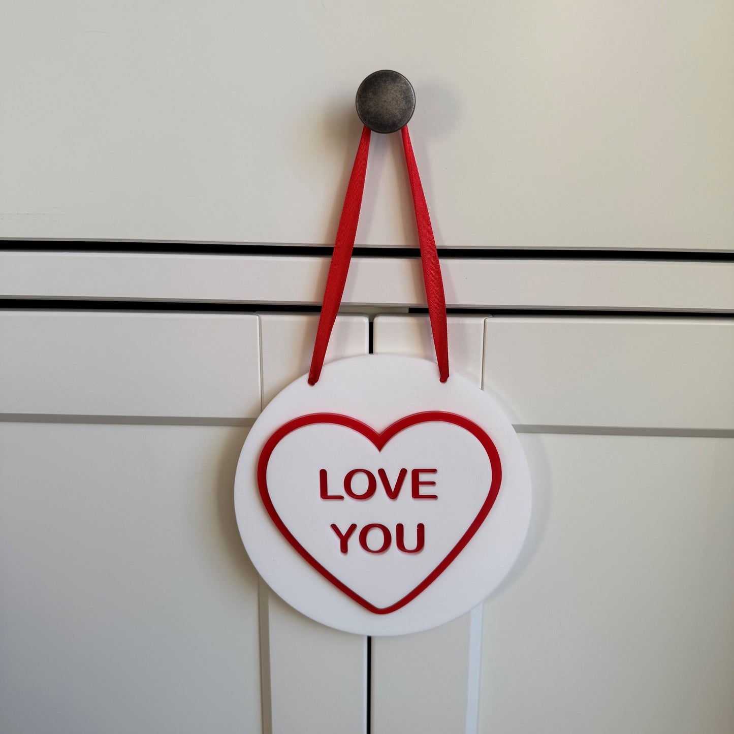 Personalised Love You Heart Hanging Decoration