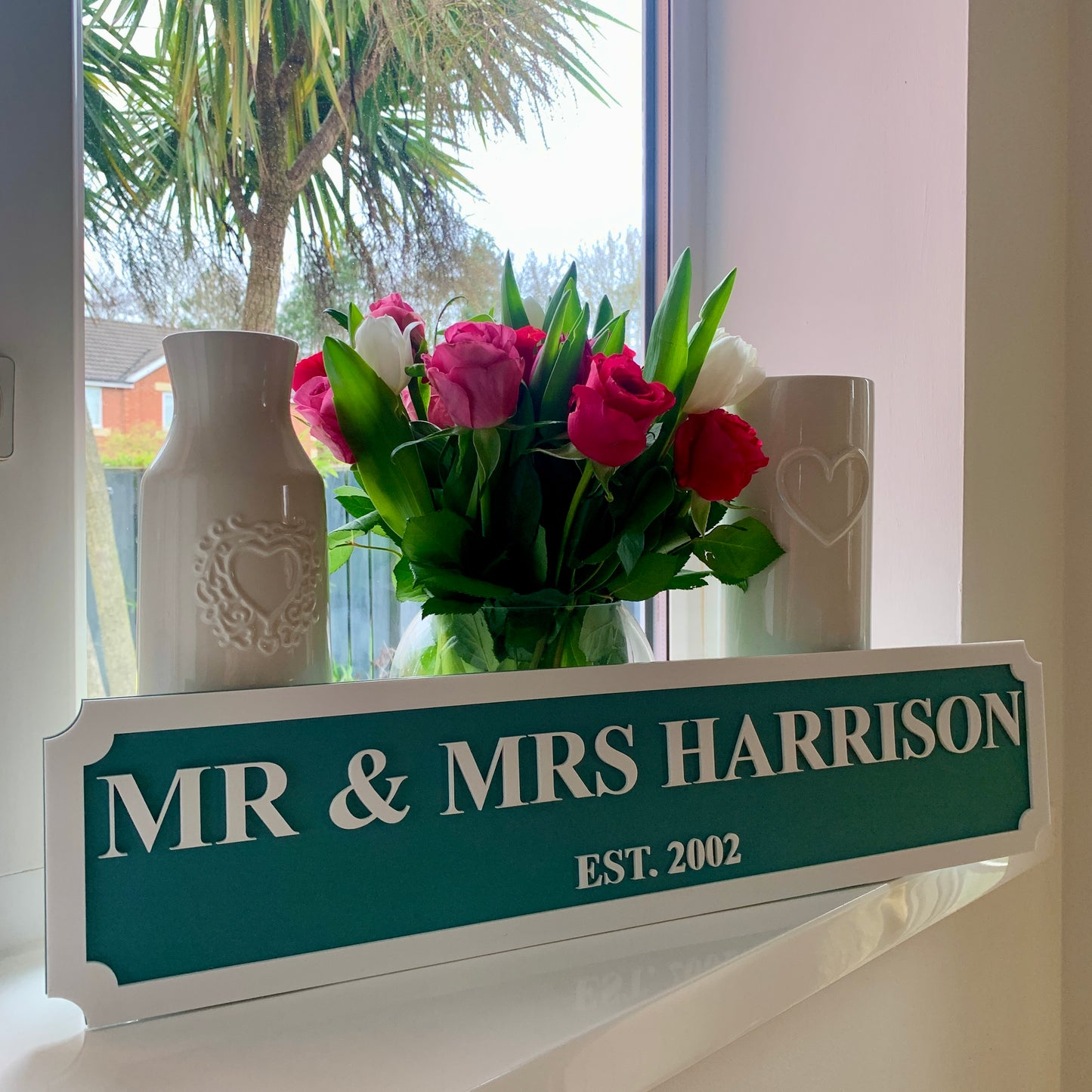 Personalised 3D Railway / Street Sign - Mr & Mrs Family Surname and Year