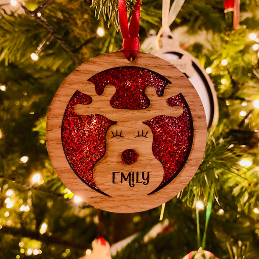 Personalised Rudolph Bauble